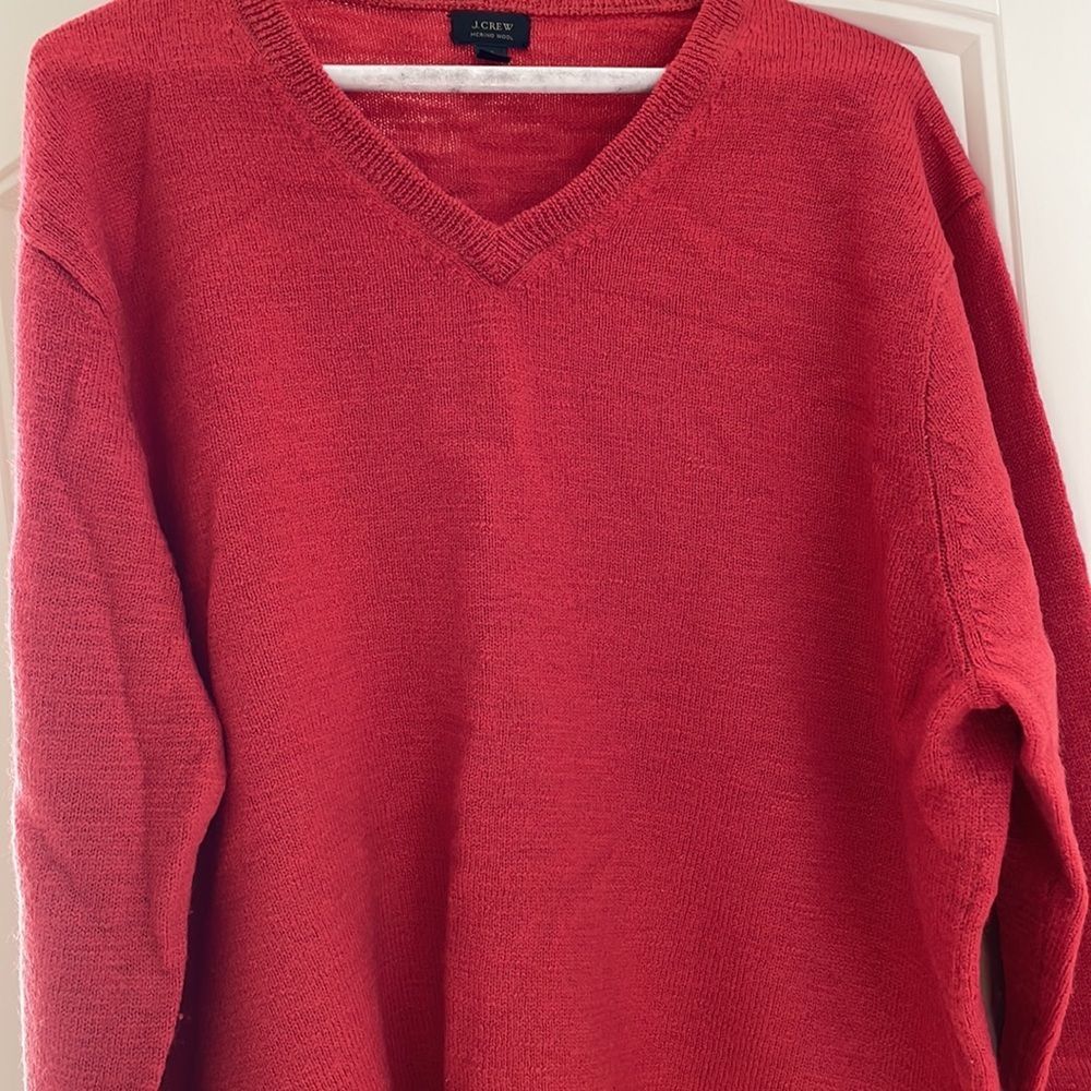 J. Crew Men’s V-Neck 100% Wool Sweater Size XL